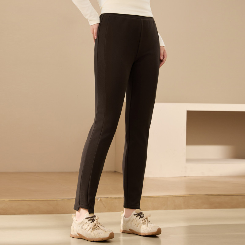 【保暖加绒裤子】纤莉秀大码女装舒适修身显瘦裤子胖mm2025冬新款,淘宝优惠券,粉丝福利购,淘宝优惠卷