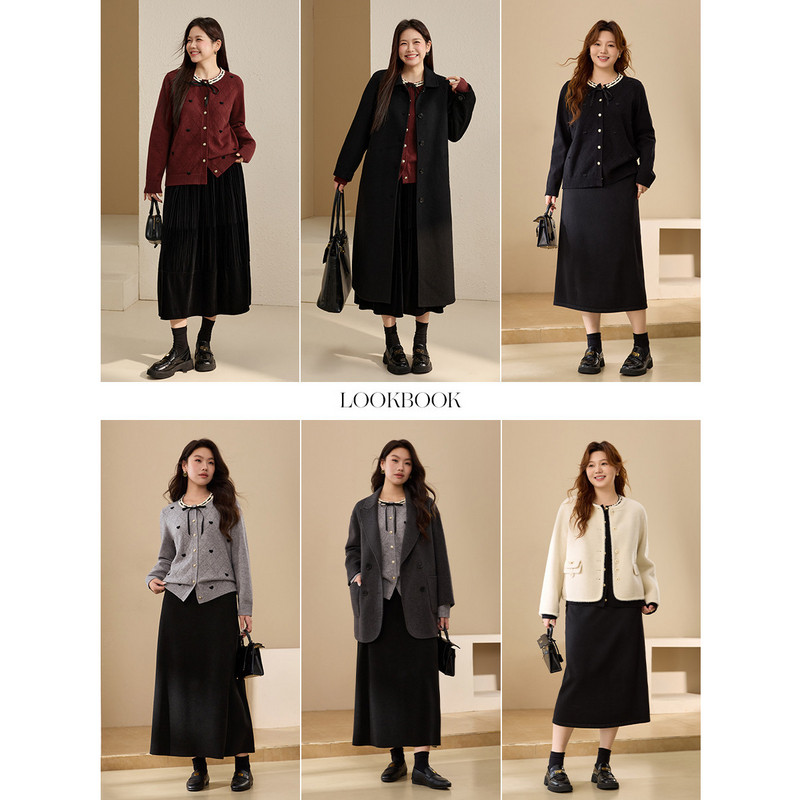 【甜美温柔减龄百搭毛】纤莉秀大码女装优雅圆领上衣胖mm冬装新款,淘宝优惠券,粉丝福利购,淘宝优惠卷