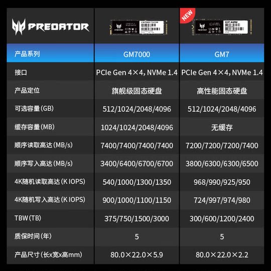 Acer Predator GM7GM7000 Solid State