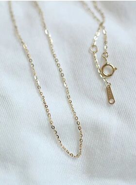 纯银镀14K项链锁骨链choker颈链