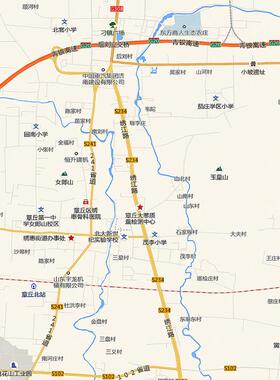 2026年邹平市地图行政交通线路分布防水贴图街道