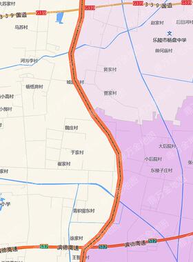 今年新乐陵市地图行政交通线路分布防水贴图街道市区