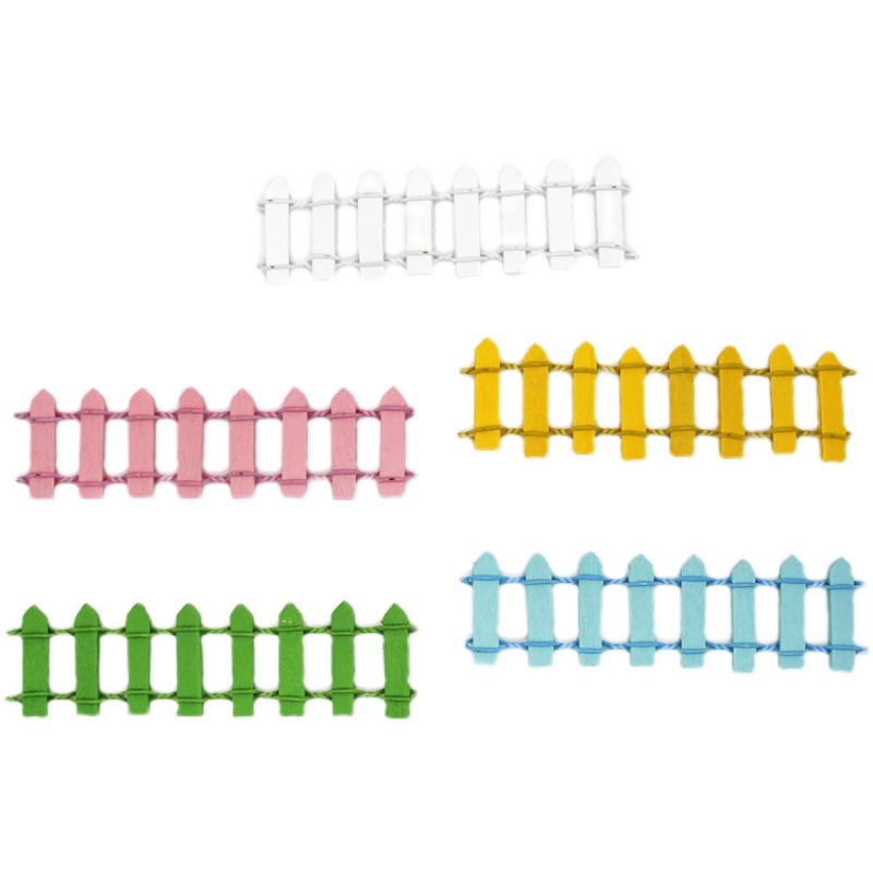 10个迷你木质栅栏路牌插件围栏彩色小篱笆情景生日蛋糕装饰摆件