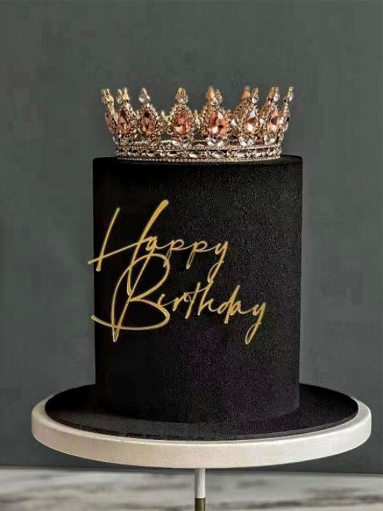 新款英文生日快乐亚克力插件烘焙派对happybirthday生日蛋糕装饰