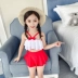 Đồ bơi trẻ em Cô gái Cô gái Đồ bơi Nhỏ và vừa Trẻ em Đồ bơi bé gái Chia áo tắm Công chúa Váy Hàn Quốc Dễ thương Ins - Bộ đồ bơi của Kid