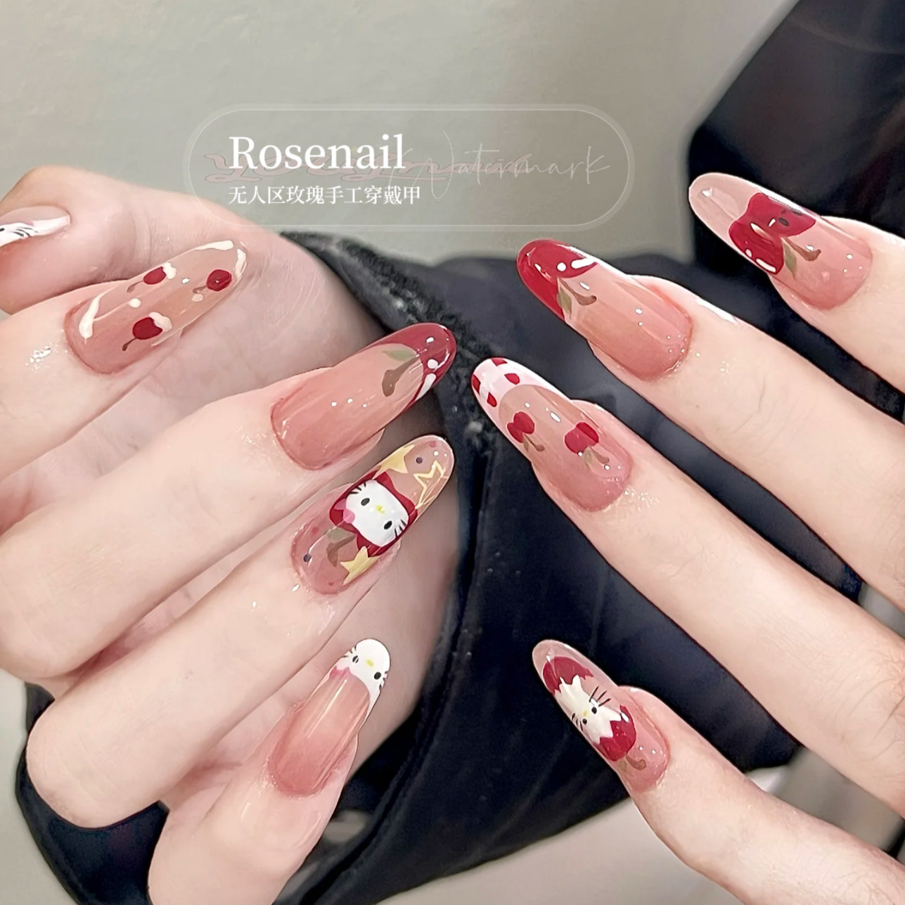 Kitty甜心穿戴甲穿戴甲红色波点可爱穿戴美甲纯手工假指甲美甲487,淘宝优惠券,粉丝福利购,淘宝优惠卷