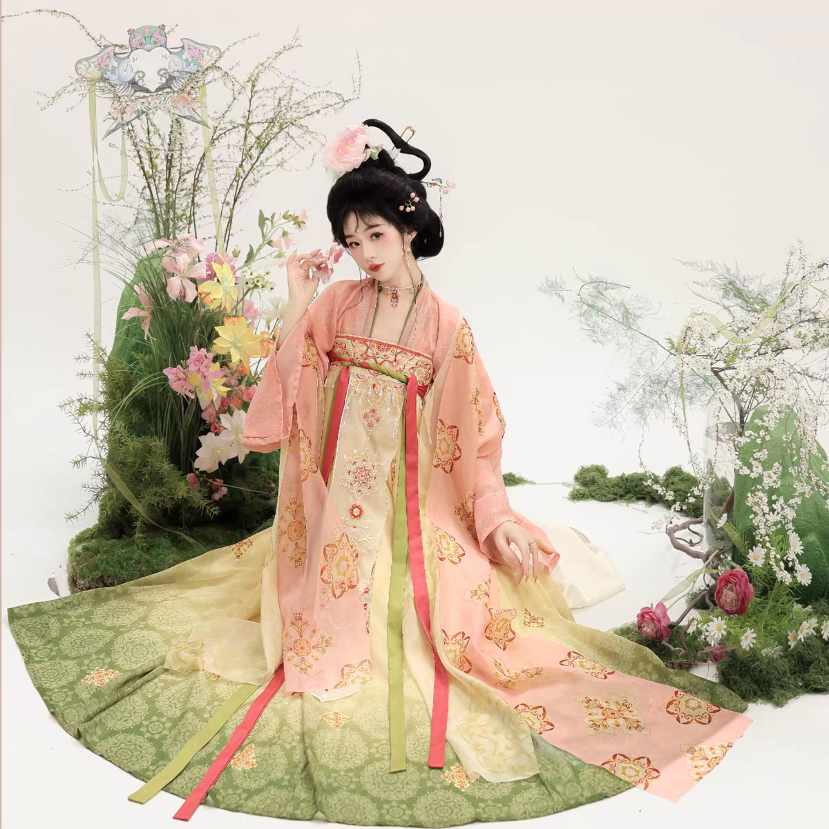 原创汉服女【小桃喜】唐制唐风刺绣对襟衫齐胸襦裙成人套装春秋款,淘宝优惠券,粉丝福利购,淘宝优惠卷