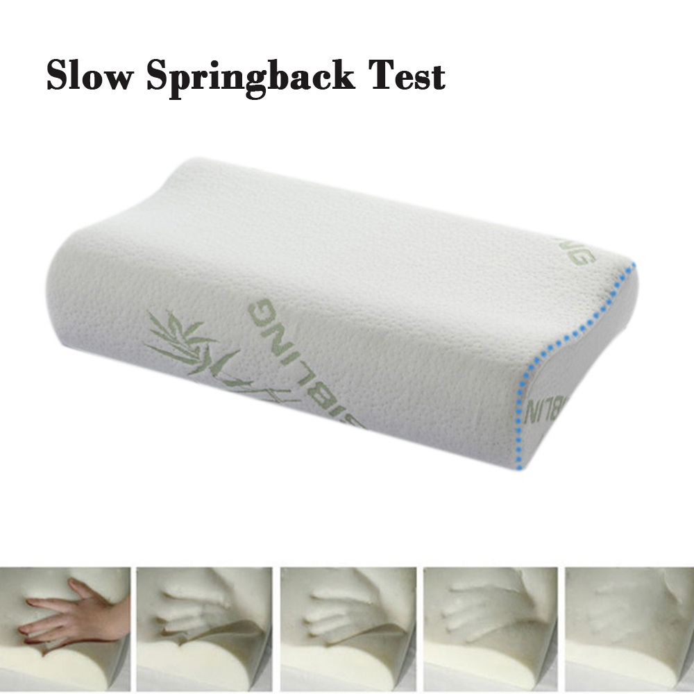 Bamboo Memory Foam Orthopedic Pillow 竹纤维记忆保健护颈枕头 - 图2