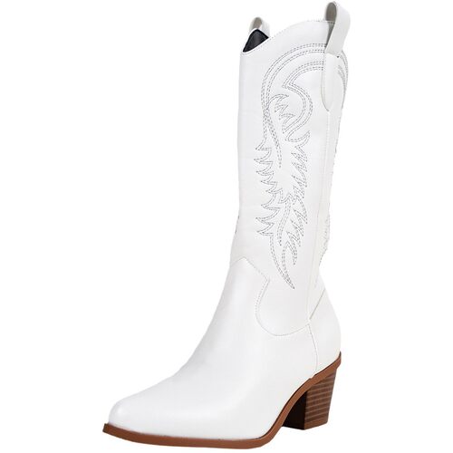 复古女士西部牛仔靴 Women Western Cowboy Boots Fashion Shoes - 图3