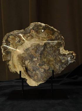 书柜木化石屏风摆件新中式