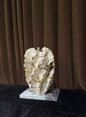 中古风复古风手工陶瓷高端异形花器摆设样板间售楼处少众花瓶摆件