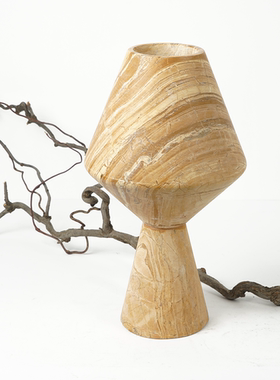 现代轻奢进口天然大理石果盘摆件