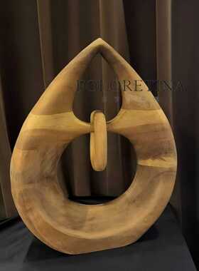 环状售楼处雕塑实木创意轻奢