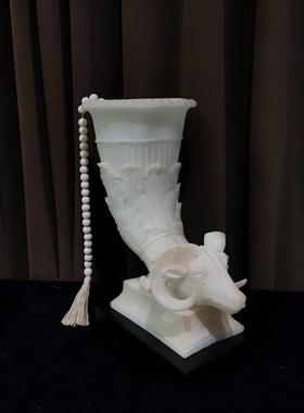 中古风复古风高端几何创意花器样板间售楼处少众小法式花瓶装饰品