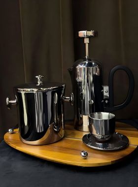 现代轻奢不锈钢咖啡壶套装