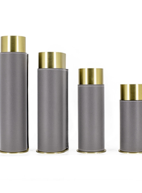 不锈钢皮革现代简约客厅餐厅花器