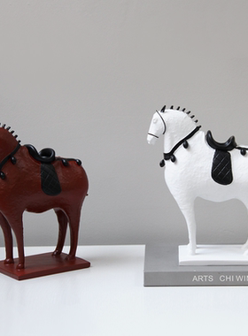 现代简约轻奢抽象马摆件