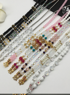 泰国佛新款牌链子挂天然水晶男女挂项链毛衣圆珠原创设计情侣挂链