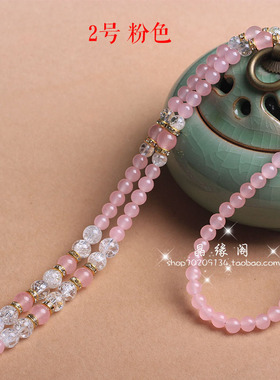 紫玉髓天然水晶玛瑙佛牌链包邮