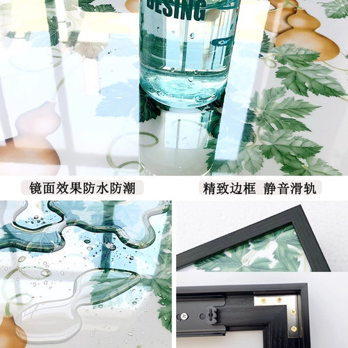简约现代竖款电表箱装饰画可推拉遮挡配电盒电闸开关客厅餐厅挂画 - 图1