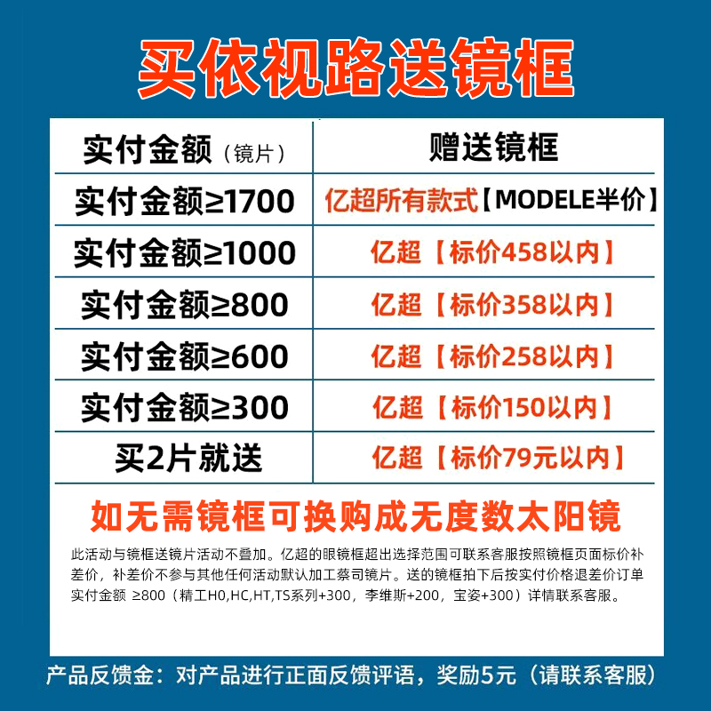 依视路镜片钻晶A4防蓝光超薄1.74近视眼镜片a3变色 官方旗舰店1片 - 图0