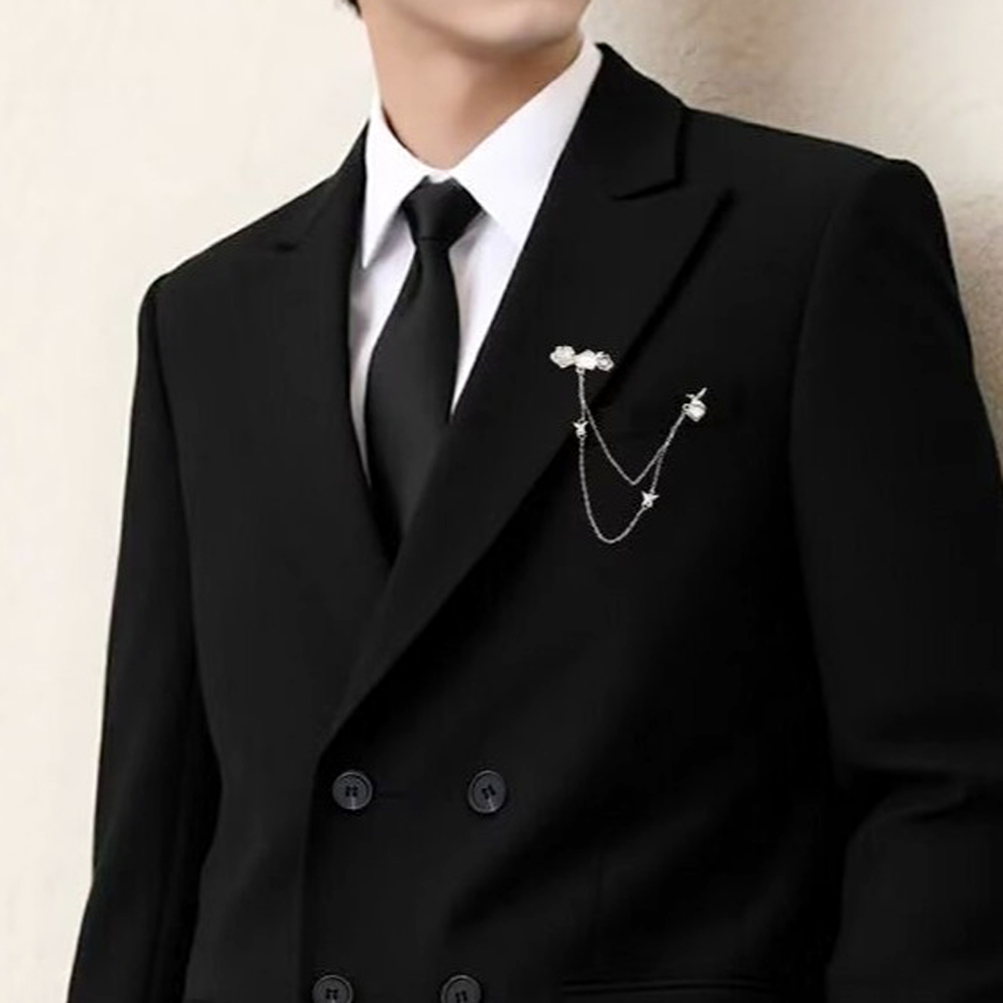 DK制服西装套装宽松痞帅春秋季商务正装休闲礼服结婚高级西服外套 - 图2