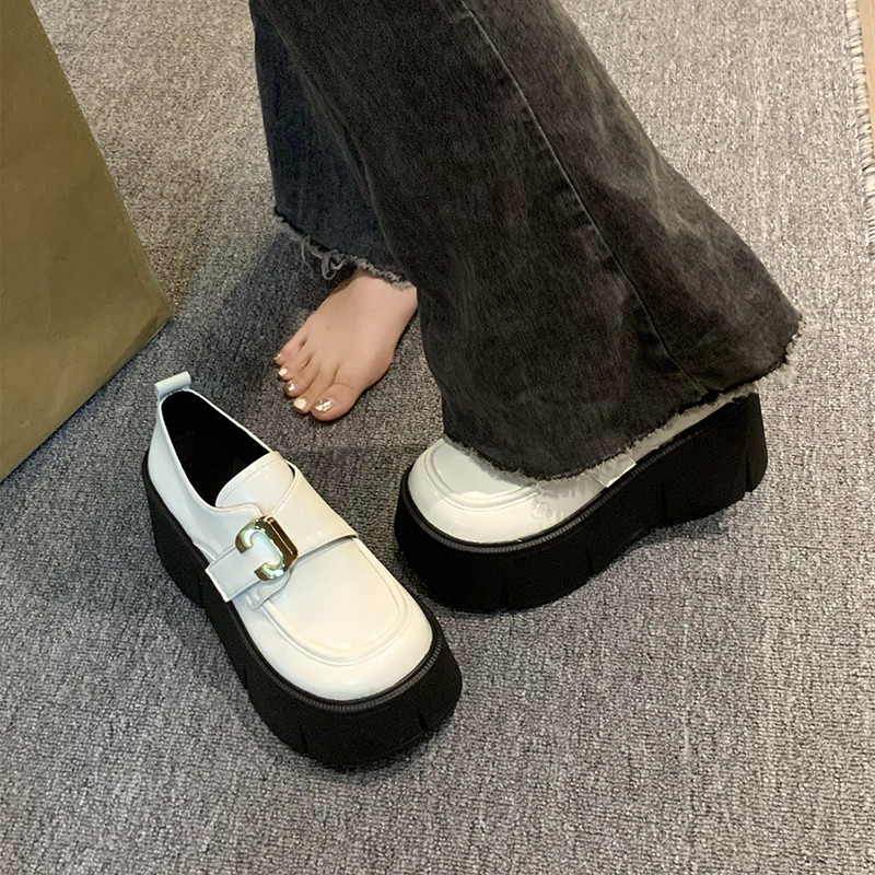 松糕厚底小皮鞋女英伦风2025春季新款高跟玛丽珍单鞋子增高乐福鞋,淘宝优惠券,粉丝福利购,淘宝优惠卷