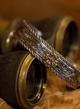 手镯HorizonBlue925银复古