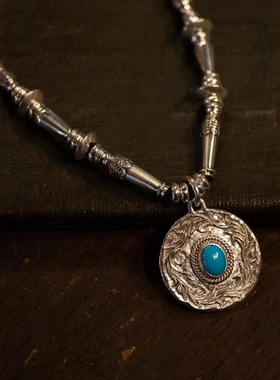 HorizonBlue925银蔓藤花纹吊坠