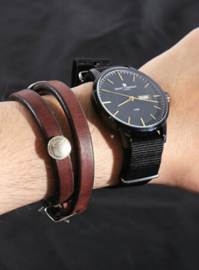 日本直邮redmoon红真皮休闲手链