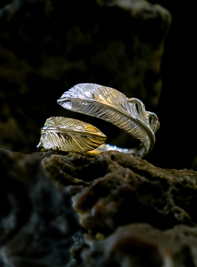 ARIZONA双羽毛纯银戒指银戒