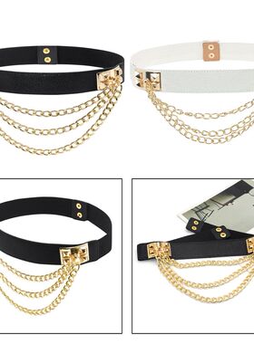 1PC Women Gift Dress Belt Lazy Punk Gold Chain Daily Wide Me