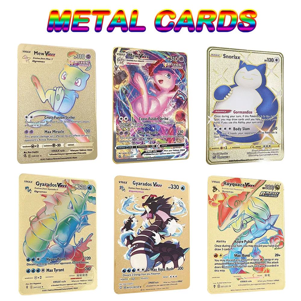 Pokemon Cards Metal 10000Point Arceus Vmax  DIY Card Pikachu - 图0