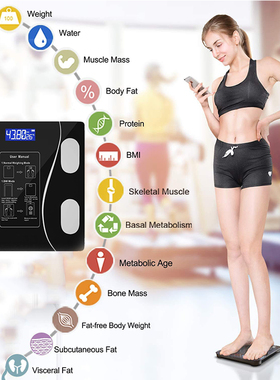 Bluetooth Body Fat Scale Smart Bathroom Scales Wireless Digi