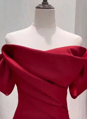 New wine sleeveless sweat long lady girl bridesmaid dress pe
