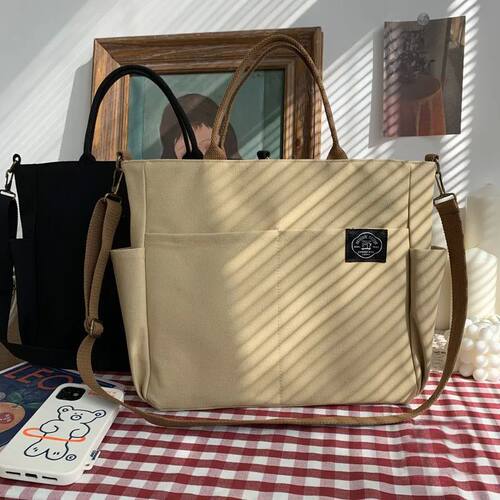 Hylhexyr Women's Retro Large Size Bags Cotton  Shoulder Bag - 图2