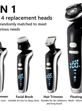 New Electric Shaver For Men 4D Electric Beard Trimmer USB Re