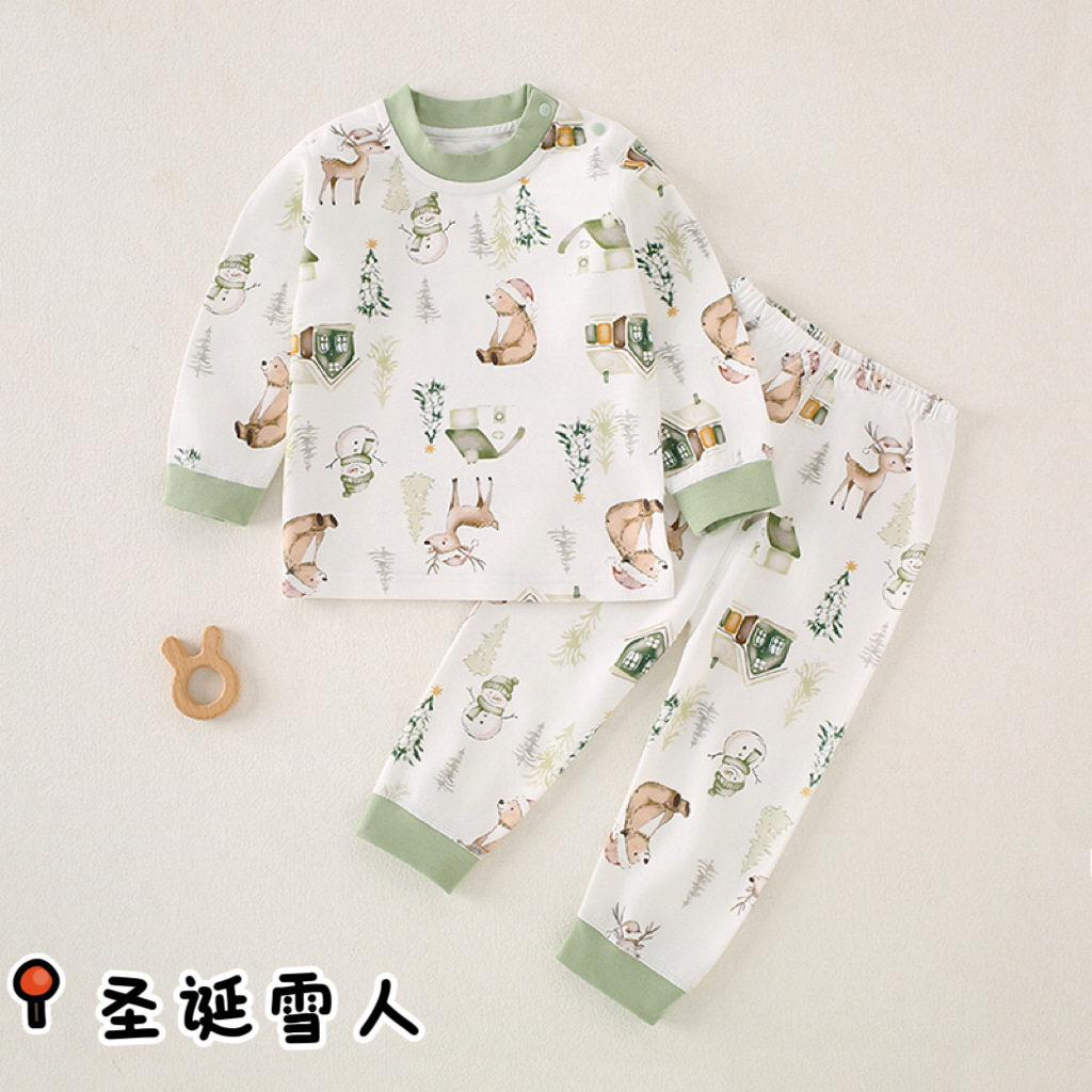 儿童秋衣秋裤套装纯棉秋冬打底宝宝内衣男童女童全棉毛衫白底A类,淘宝优惠券,粉丝福利购,淘宝优惠卷