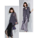 ເສື້ອ chiffon ribbon elegant ruffled