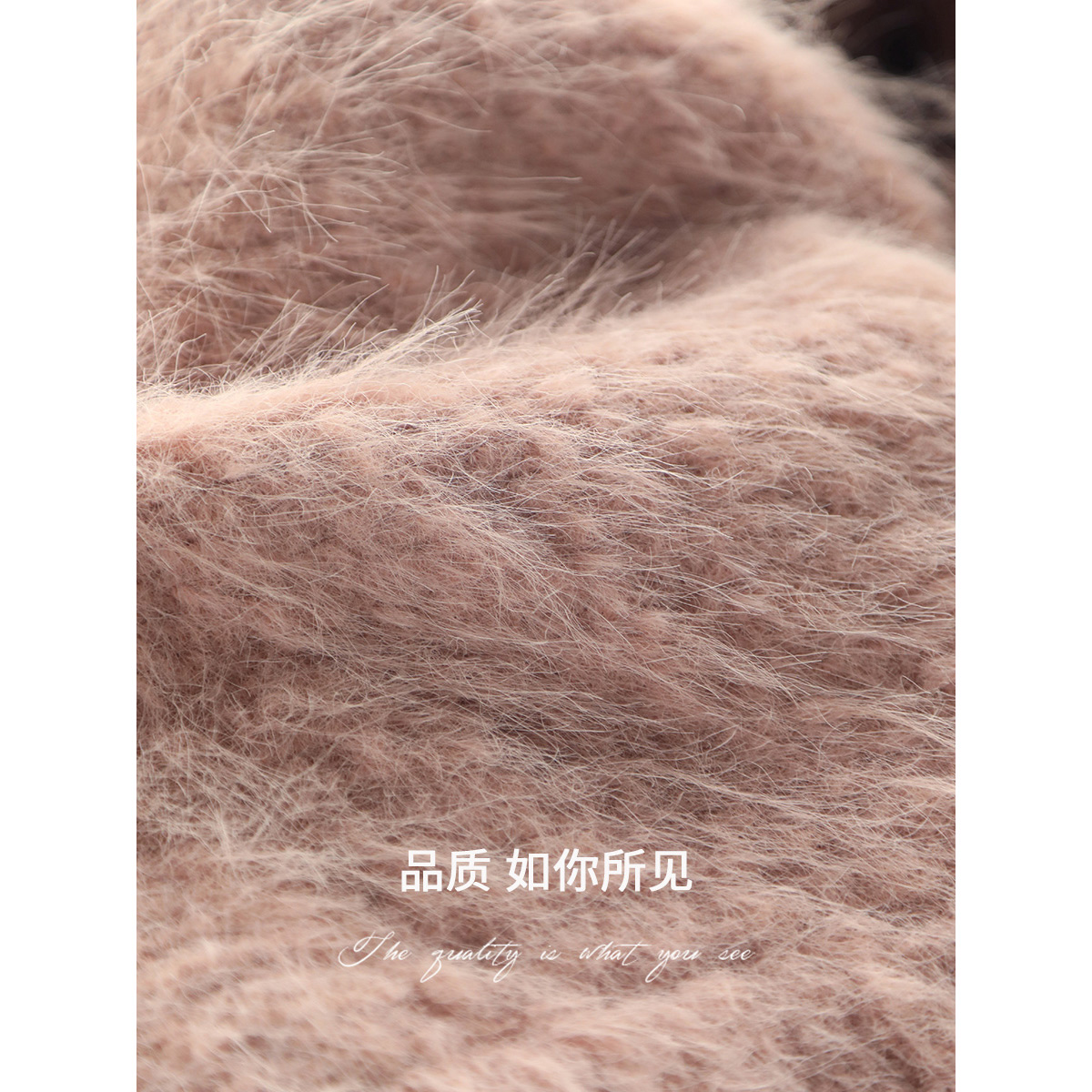 COCOBELLA慵懒风温柔仿羊驼长绒感冬大衣女长款毛呢外套WL3006-4 - 图3