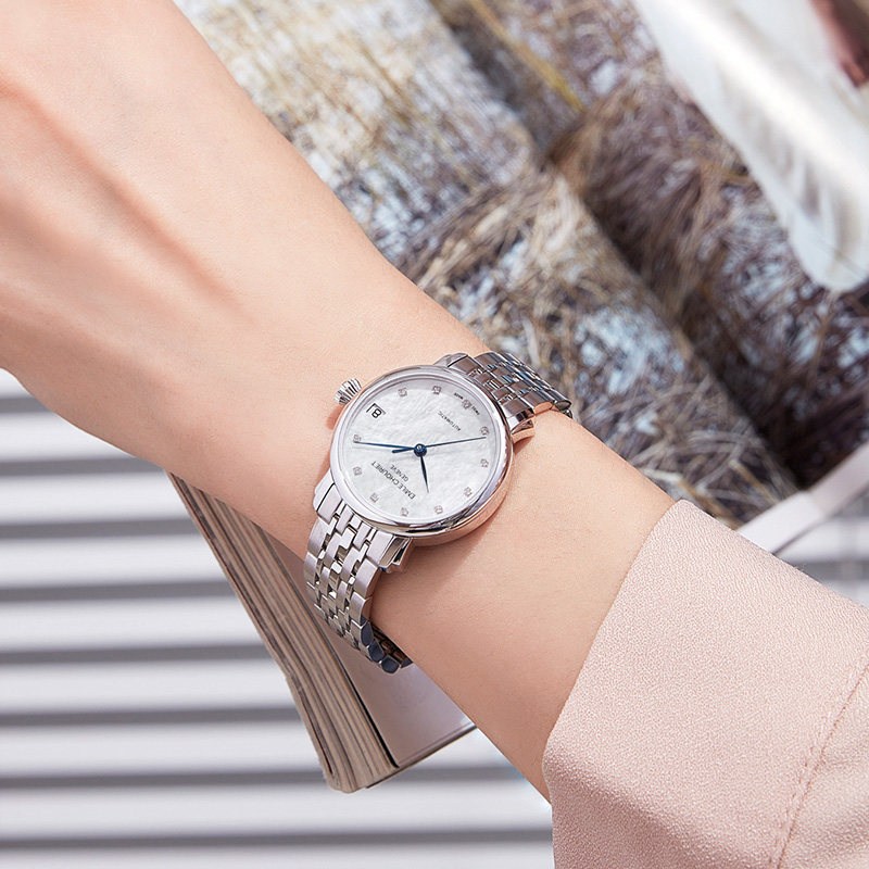 瑞士腕表艾米龙官方正品莱蒙系列贝母镶钻时尚自动机械女士手表 瑞士腕表艾米龙官方正品莱蒙系列贝母镶钻时尚自动机械女士手表