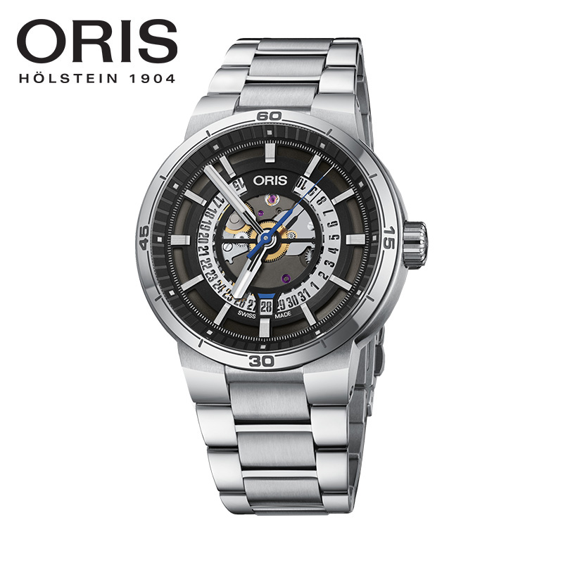 瑞士腕表ORIS豪利时运动TT1系列镂空手表黑盘自动机械男士腕表