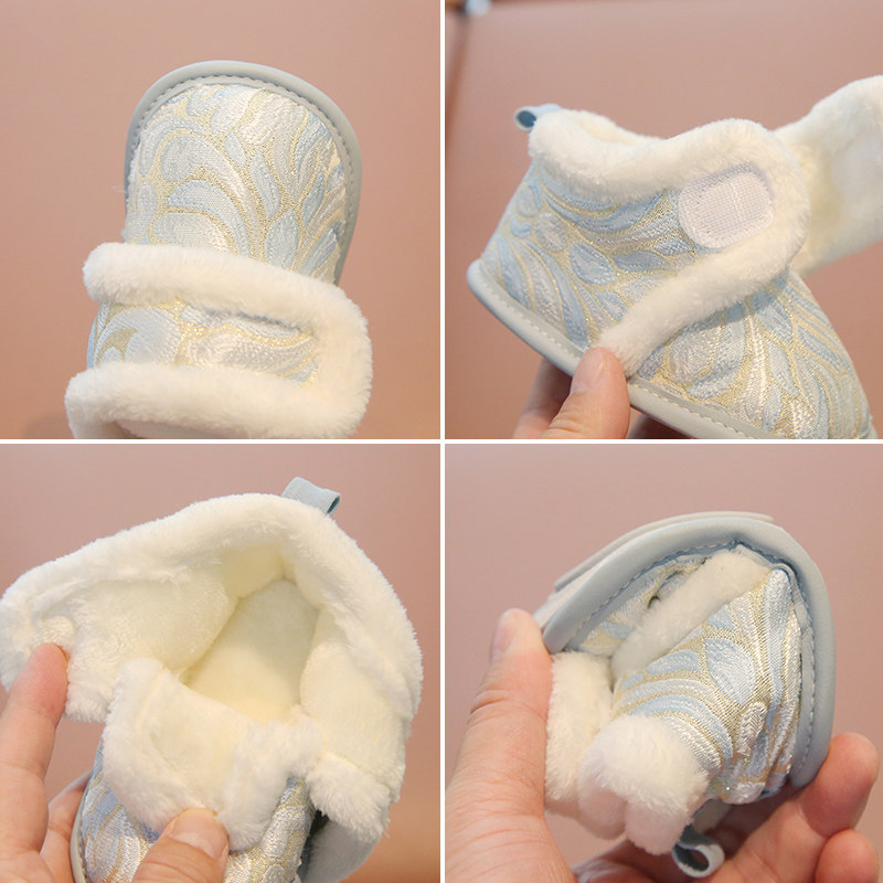 儿童汉服鞋过年宝宝手工棉鞋中式周岁鞋拜年唐装鞋男宝宝新年鞋子,淘宝优惠券,粉丝福利购,淘宝优惠卷