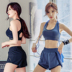 Trang phục thể thao giản dị nữ 2019 hè mới tập gym chuyên nghiệp Hàn Quốc quần áo ngắn tay chạy bộ cổ tích yoga - Thể thao sau bộ adidas nam Thể thao sau