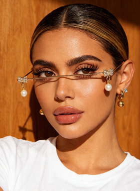 饰屋精品御姐纯欲无框眼镜框日系二次元素颜拍照ins森女装饰眼镜