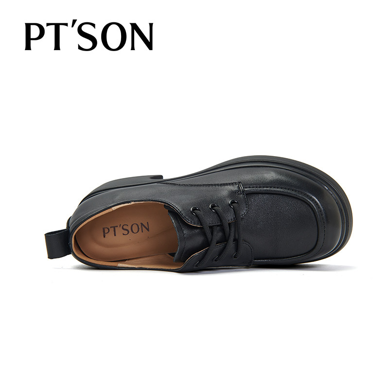 商场同款百田森小皮鞋女真皮软不累脚系带乐福鞋头层牛皮深口单鞋,淘宝优惠券,粉丝福利购,淘宝优惠卷