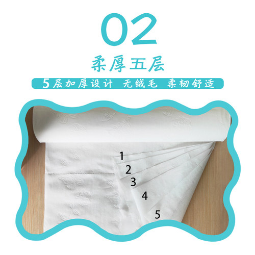 七彩衣月子刀纸产妇专用卫生纸入院产后加长卷卫生纸经期长款用纸 - 图1