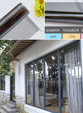 新品黑灰色家居遮阳防爆玻璃贴膜
