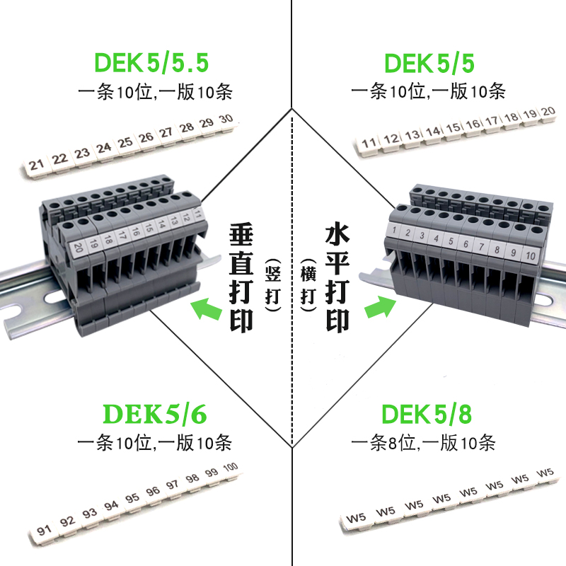 DEK5/5/5.5/6/8快速标志条激光打字SAKDU/ZDU/WDU端子排标记号