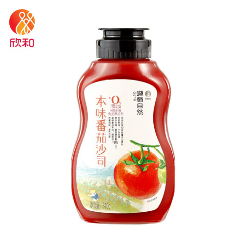 新疆天山无添加番茄酱遵循自然本味番茄沙司340g欣和调味西红柿酱 - 图1